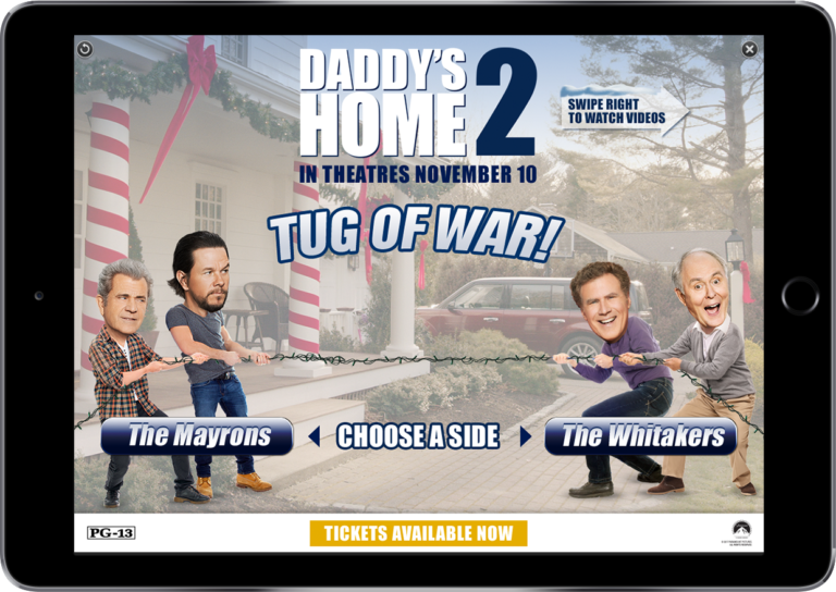 Daddy’s Home 2 interactive ad