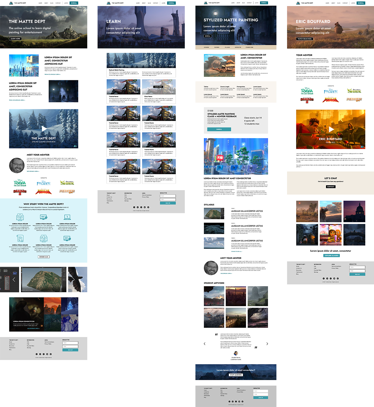 responsive wireframes matte dept